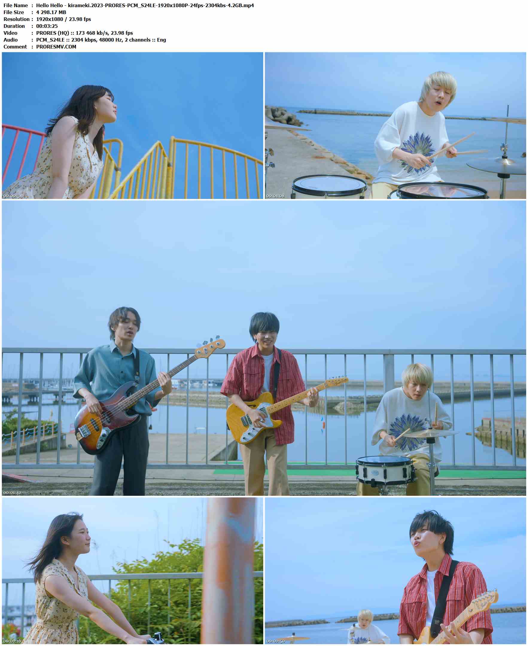 Hello Hello - kirameki.2023-PRORES-PCM_S24LE-1920x1080P-24fps-2304kbs-4.2GB官方MV_高清MV